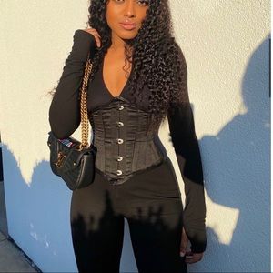 Pink Plastic Corset Jumpsuit